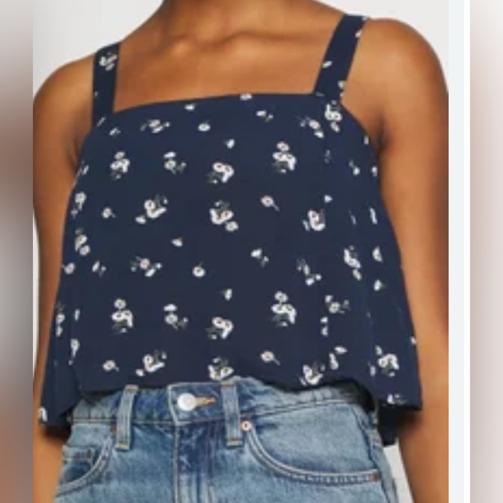 Hollister Navy Blue Floral Camisole